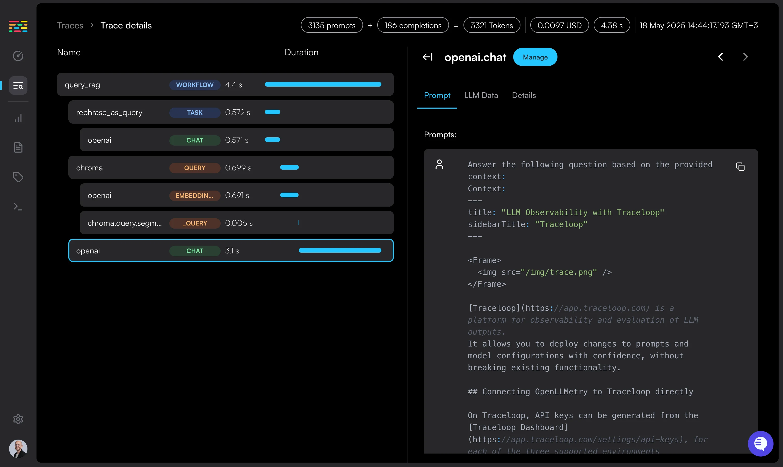 Traceloop platform